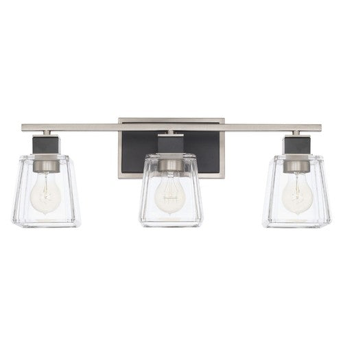 Capital Lighting 125231BT445 Tux 3 Bulb Bathroom Light - Black Tie