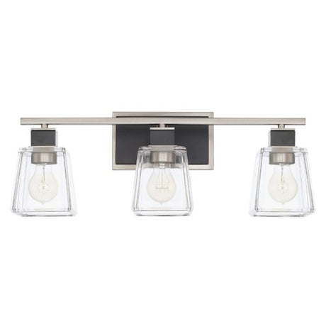 Capital Lighting 125231BT445 Tux 3 Bulb Bathroom Light - Black Tie