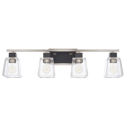 Capital Lighting 125241BT445 Tux 4 or more Bulb Bathroom Light - Black Tie