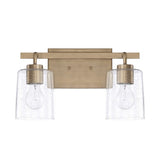 Capital Lighting 128521AD449 Greyson 2 Bulb Bathroom Light - Aged Brass