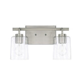 Capital Lighting 128521BN449 Greyson 2 Bulb Bathroom Light - Brushed Nickel