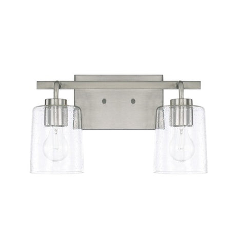 Capital Lighting 128521BN449 Greyson 2 Bulb Bathroom Light - Brushed Nickel