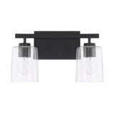 Capital Lighting 128521MB449 Greyson 2 Bulb Bathroom Light - Matte Black