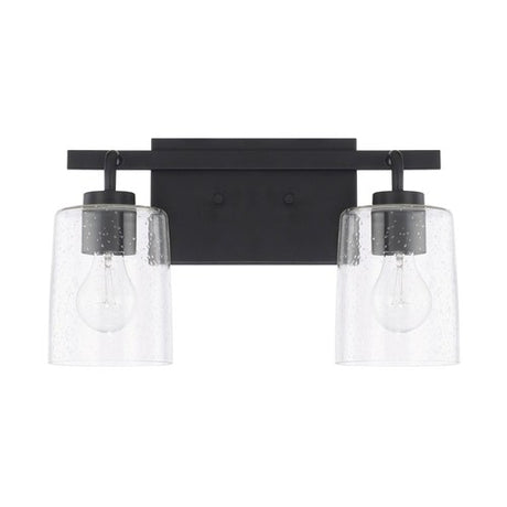 Capital Lighting 128521MB449 Greyson 2 Bulb Bathroom Light - Matte Black