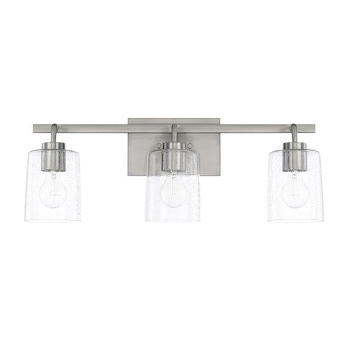 Capital Lighting 128531BN449 Greyson 3 Bulb Bathroom Light - Brushed Nickel