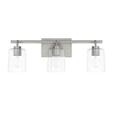 Capital Lighting 128531BN449 Greyson 3 Bulb Bathroom Light - Brushed Nickel