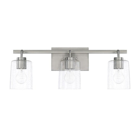 Capital Lighting 128531BN449 Greyson 3 Bulb Bathroom Light - Brushed Nickel