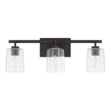 Capital Lighting 128531BZ449 Greyson 3 Bulb Bathroom Light - Bronze