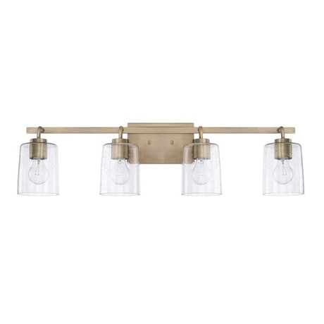 Capital Lighting 128541AD449 Greyson 4 or more Bulb Bathroom Light - Aged Brass