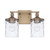Capital Lighting 128821AD451 Collier 2 Bulb Bathroom Light - Aged Brass