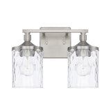 Capital Lighting 128821BN451 Collier 2 Bulb Bathroom Light - Brushed Nickel