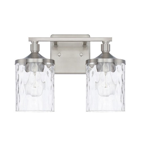 Capital Lighting 128821BN451 Collier 2 Bulb Bathroom Light - Brushed Nickel