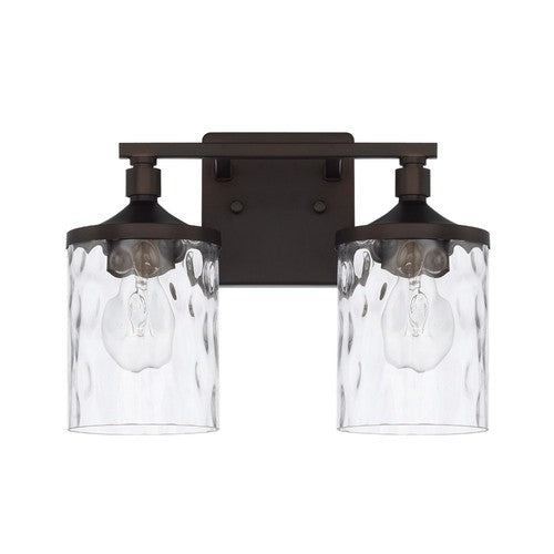 Capital Lighting 128821BZ451 Collier 2 Bulb Bathroom Light - Bronze