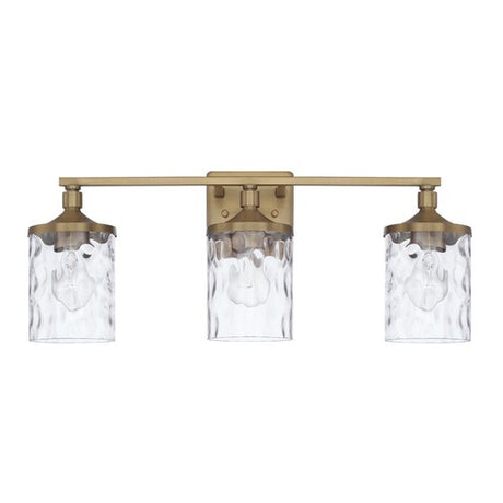 Capital Lighting 128831AD451 Collier 3 Bulb Bathroom Light - Aged Brass