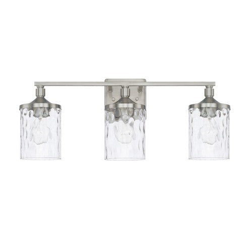 Capital Lighting 128831BN451 Collier 3 Bulb Bathroom Light - Brushed Nickel