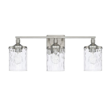 Capital Lighting 128831BN451 Collier 3 Bulb Bathroom Light - Brushed Nickel