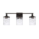 Capital Lighting 128831BZ451 Collier 3 Bulb Bathroom Light - Bronze