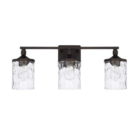 Capital Lighting 128831BZ451 Collier 3 Bulb Bathroom Light - Bronze