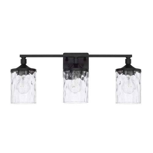 Capital Lighting 128831MB451 Collier 3 Bulb Bathroom Light - Matte Black