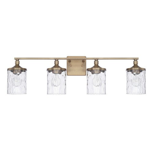 Capital Lighting 128841AD451 Collier 4 or more Bulb Bathroom Light - Aged Brass
