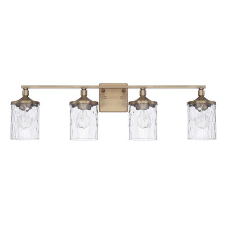 Capital Lighting 128841AD451 Collier 4 or more Bulb Bathroom Light - Aged Brass