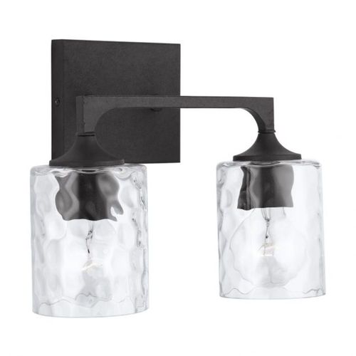Capital Lighting 137321BI486 Clint 2 Bulb Bathroom Light - Black Iron
