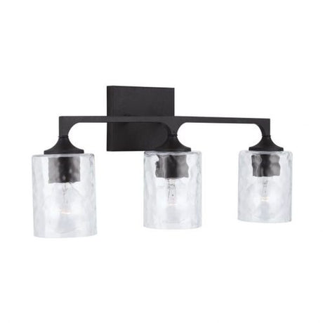 Capital Lighting 137331BI486 Clint 3 Bulb Bathroom Light - Black Iron