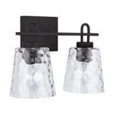 Capital Lighting 138322BI492 Independent 2 Bulb Bathroom Light - Black Iron
