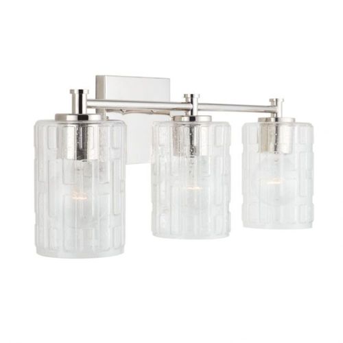 Capital Lighting 138331PN491 Emerson 3 Bulb Bathroom Light - Polished Nickel