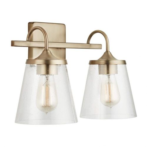 Capital Lighting 139122AD496 Jayne 2 Bulb Bathroom Light - Aged Brass