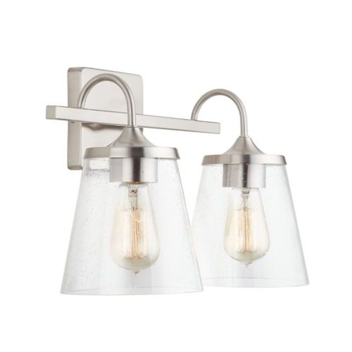 Capital Lighting 139122BN496 Jayne 2 Bulb Bathroom Light - Brushed Nickel
