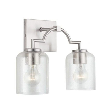 Capital Lighting 139321BN500 Carter 2 Bulb Bathroom Light - Brushed Nickel