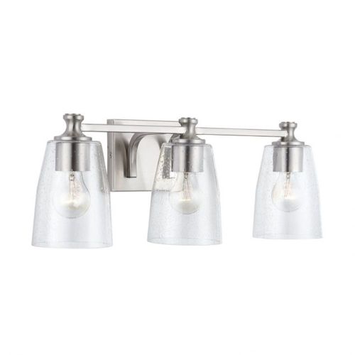 Capital Lighting 140931BN506 Myles 3 Bulb Bathroom Light - Brushed Nickel