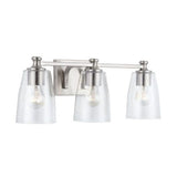 Capital Lighting 140931BN506 Myles 3 Bulb Bathroom Light - Brushed Nickel