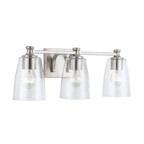 Capital Lighting 140931BN506 Myles 3 Bulb Bathroom Light - Brushed Nickel