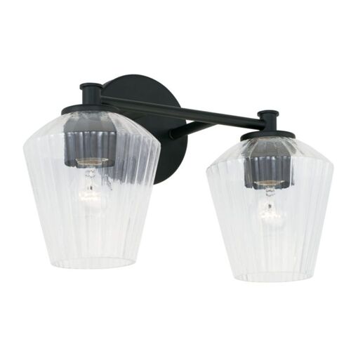 Capital Lighting 141421MB507 Beau 2 Bulb Bathroom Light - Matte Black
