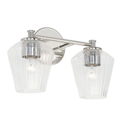 Capital Lighting 141421PN507 Beau 2 Bulb Bathroom Light - Polished Nickel