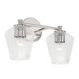 Capital Lighting 141421PN507 Beau 2 Bulb Bathroom Light - Polished Nickel