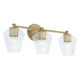 Capital Lighting 141431AD507 Beau 3 Bulb Bathroom Light - Aged Brass