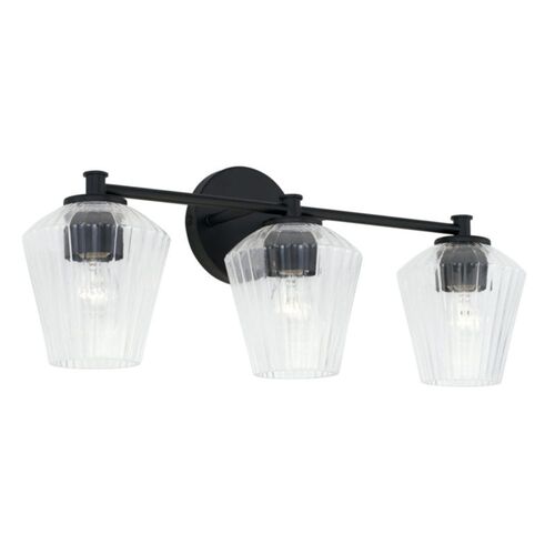 Capital Lighting 141431MB507 Beau 3 Bulb Bathroom Light - Matte Black