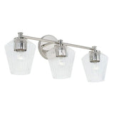 Capital Lighting 141431PN507 Beau 3 Bulb Bathroom Light - Polished Nickel