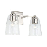 Capital Lighting 141821PN509 Laurent 2 Bulb Bathroom Light - Polished Nickel