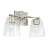 Capital Lighting 142321AS488 Sylvia 2 Bulb Bathroom Light - Antique Silver