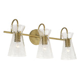 Capital Lighting 142431AD Mila 3 Bulb Bathroom Light - Aged Brass