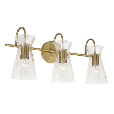 Capital Lighting 142431AD Mila 3 Bulb Bathroom Light - Aged Brass
