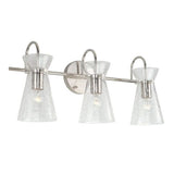Capital Lighting 142431PN Mila 3 Bulb Bathroom Light - Polished Nickel