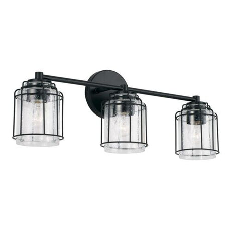 Capital Lighting 142931MB516 Harmon 3 Bulb Bathroom Light - Matte Black