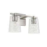 Capital Lighting 143521BN517 Burke 2 Bulb Bathroom Light - Brushed Nickel