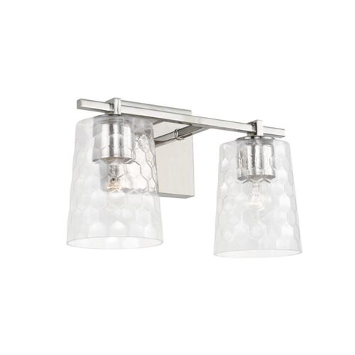 Capital Lighting 143521PN517 Burke 2 Bulb Bathroom Light - Polished Nickel
