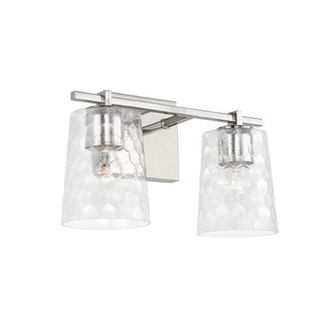 Capital Lighting 143521PN517 Burke 2 Bulb Bathroom Light - Polished Nickel